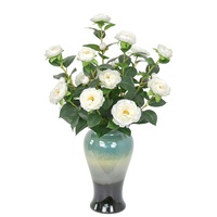 Fausse Fleur Real Touch Faux Arbre Fleur Artificielle Camélia Fleur pour la Décoration de La Maison