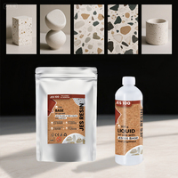 TIMESRUI JES Kit de poudre de gypse à base d'eau sans bulles pour plateau, non toxique, pour débutants, 500G+200G, surface en verre