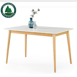 Mesa de Comedor Woodbuddy Rectangular con Tapa de Madera Sólida, Diseño Moderno para Hogar, Oficina o Espacio de Estudio - Product Image 4