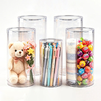 Boîte d'emballage cylindrique en plastique, emballage cadeau, tube d'emballage transparent en PVC PET