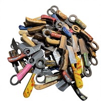 Couteau de chasse et de survie à lame fixe mini, en acier Damas de qualité industrielle, fabriqué à la main, avec manche en bois OEM