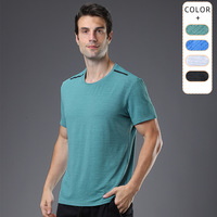 Fitness chemises à manches courtes pour hommes col rond vêtements à séchage rapide entraînement respirant lâche Sport surdimensionné t-shirts