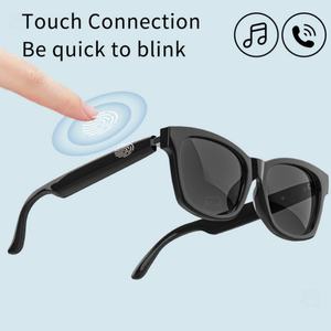 Gafas Bluetooth inalámbricas inteligentes modelo C transfronterizas, auriculares antiluz azul para llamadas telefónicas y escuchar música, protección UV - Product Image 6