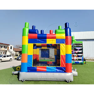 Alquiler de Castillo Inflable Grande para Niños, Castillo Hinchable para Exteriores, Bloques de Construcción, Parque Infantil Inflable para Niños - Product Image 5