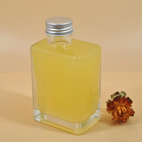 Pequeño 200ml 280ml Tapa de rosca Bebidas cuadradas Botellas de vidrio Botella de cerveza de champán transparente vacía para batidos de jugo Licor de soda