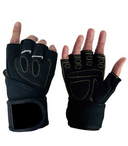 Guantes de Gimnasio Ligeros Unisex, Guantes de Cuero de Medio Dedo para Entrenamiento con Pesas, Excelente Agarre para Uso en Exteriores - Product Image 2
