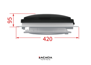 Ventilador de Techo Manual ARANA DC 12V/24V para Caravanas, Barcos y Autocaravanas, Material ABS Resistente, Ahorro de Energía, para Exteriores - Product Image 4