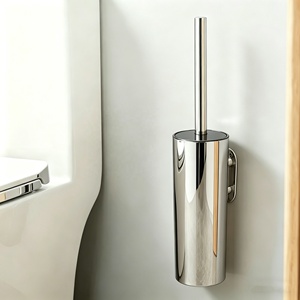 Accessoire de salle de bain moderne mural <span class=keywords><strong>mat</strong></span> <span class=keywords><strong>WC</strong></span> <span class=keywords><strong>brosse</strong></span> de toilette propre avec support porte-<span class=keywords><strong>brosse</strong></span> de toilette <span class=keywords><strong>suspendu</strong></span> pour salle de bain - Product Image 3