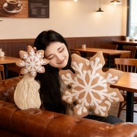 Coussins décoratifs de Noël pour la maison et le salon, motif gâteau aux gingembre, flocon de neige et couronne, ambiance cosy