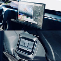 Pelindung layar belakang 17 ", Aksesori Mobil 2022 ~ 2025" navigasi & 8 "untuk Tesla Model X Model S kotak-kotak & kaca Tempered jarak jauh