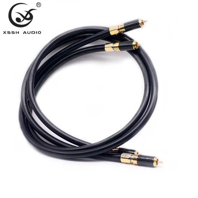 YIVO HIFI Coaxial Cable OFC OCC Copper Single Core Shielded RCA Audio Signal Cable Male RCA Plug for Audio Video Power Cable