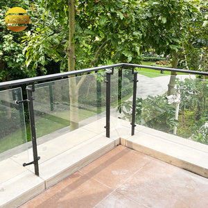 <strong>Guardrail</strong> Posts Terrace Frosted Glass Railing <strong>Design</strong> Stainless Steel Railing With Hand Rail Outdoor - Product Image 1