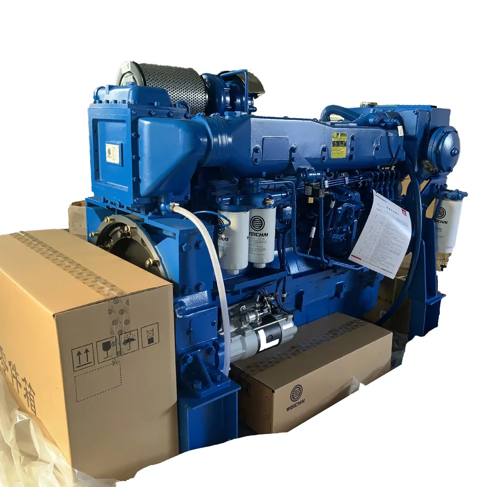 Weichai WD10 Marine Engine 326HP 2100RPM Marine Diesel Engine WD10C326-21 entrobordo Engine Boat in Stock nuovo avviamento elettrico