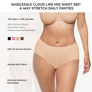 Culottes gainantes amincissantes pour femmes, taille mi-haute, effet remonte-fesses et contrôle du ventre, personnalisables avec logo, vente en gros - Product Image 2