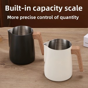Brocca per Montare il Latte 350/600ML in Acciaio Inox, Brocca per Schiumare il <span class=keywords><strong>Caffè</strong></span> con Scala di Misurazione e Beccuccio Appuntito - Product Image 5