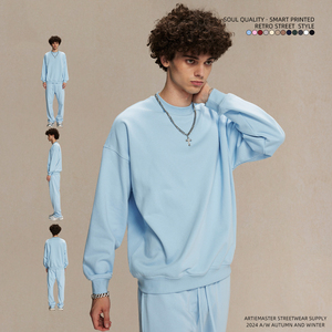 High Quality 430g <b>Circle</b> Hoodie Men Women Oversized Print T-Shirt Street Style Brand Wholesale Fashion for Autumn - Product Image 4