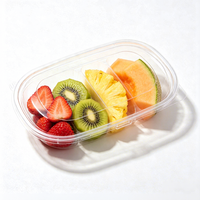 Barquette alimentaire divisée pour salade de fruits, emballage de baies, plateau OEM ODM, usine de développement de moules