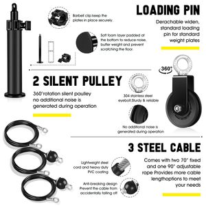 TOPTONS Cable Pulley System Home <strong>Gym</strong>, <strong>Lat</strong> <strong>Pull</strong> Down Attachment Weight Pulley <strong>Gym</strong> Cable <strong>Machine</strong> for Chest Arm Back Muscle - Product Image 3