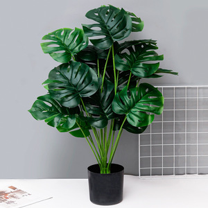 Artificial Monstera <b>Plant</b> 30cm-100cm High Simulation <b>Plastic</b> Potted Green <b>Plant</b> For Home Decoration Nordic Style - Product Image 5