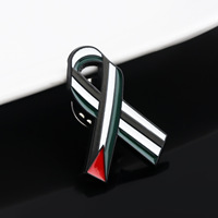 Élégante Broche Créative Ruban Palestine pour la Paix, Amour, Gravée, Métal Écologique, Badge de Col