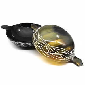 Bol en corne Viking Nordique Médiéval pour réplique historique, festin, vache, taille moyenne, artisanal, bol de service en corne - Product Image 1