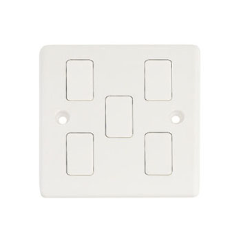 VNX Bakelite Quality Assurance Electric Switch 5 Gang 1 Way /2 Way Wall Switch for Home