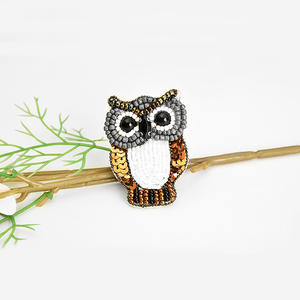 MANTU Handmade Solid Hole Ornamente Extravagante Eule Reis perle Stoff Aufkleber Trendy Romantic Sew Glass <span class=keywords><strong>Applique</strong></span> - Product Image 2