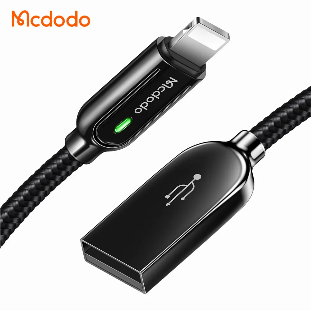 Mcdodo 526 1.2M Giao Hàng Nhanh Chóng Với Dual LED Thông Minh Cáp Tự Động Ngắt Kết Nối Tự Động Power Off USB Nhanh Chóng Sạc Cáp Dữ Liệu Cho iPhone