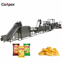 Ligne de production de chips de pommes de terre entièrement automatique en acier inoxydable 304 de qualité alimentaire, entièrement soudée, personnalisable pour l'extension, 200-300 kg/h