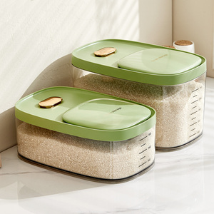 Cereales a prueba <span class=keywords><strong>de</strong></span> humedad Arroz <span class=keywords><strong>Almacenamiento</strong></span> <span class=keywords><strong>de</strong></span> alimentos secos Gran capacidad 5 9 Kg <span class=keywords><strong>Almacenamiento</strong></span> Cubo <span class=keywords><strong>de</strong></span> arroz Dispensador <span class=keywords><strong>de</strong></span> granos con tapa Taza medidora - Product Image 2