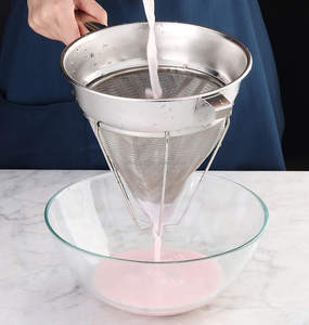 <span class=keywords><strong>Colador</strong></span> de Caldo Reforzado de Acero Inoxidable 18/8, <span class=keywords><strong>Colador</strong></span> <span class=keywords><strong>Chino</strong></span> de Malla Fina de Acero Inoxidable, Juego de Coladores Chinos de Acero Inoxidable - Product Image 5