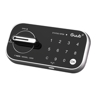 Serrure de cabinet numérique en acier Guub G205 avec clavier tactile, déverrouillage par mot de passe, sécurité de niveau B, 4 piles AA pour porte en acier