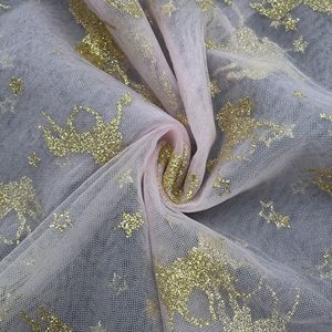 Tulle en nylon rose à imprimé <span class=keywords><strong>licorne</strong></span> pailleté doré, maille scintillante féerique pour jupes <span class=keywords><strong>tutu</strong></span> de filles, robes de princesse, décorations de fête d'anniversaire et DIY - Product Image 5