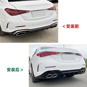 Difusor de Parachoques Trasero W206 con Puntas de Escape para <span class=keywords><strong>Mercedes</strong></span> Benz Clase C W206 C200 C260 C300 <span class=keywords><strong>C43</strong></span> C63 AMG <span class=keywords><strong>2022</strong></span>+ Autopartes - Product Image 6