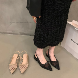 Chaussures plates d'été respirantes en maille à talon bas avec nœud, style féerique, pour femmes - Vente en gros usine - Product Image 1