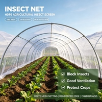 Zware, UV-bestendige insectengaasrol van 30, 40, 50 mesh, van onbewerkte HDPE, 1m tot 6m, voor kas, tunnel, wittevlieg, bladlus