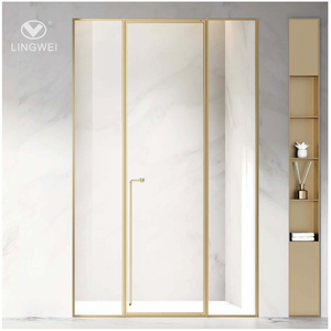 Modern Hinge <strong>Shower</strong> Door Cabin with Polished Stainless Steel Frame Aluminum Tray Glass <strong>Shower</strong> <strong>Rooms</strong> for Bathroom - Product Image 6