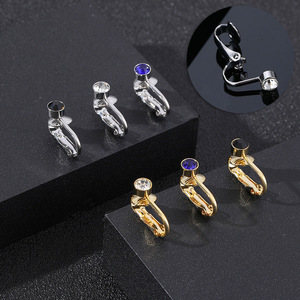 Clip de Piercing <span class=keywords><strong>Falso</strong></span> para <span class=keywords><strong>Ombligo</strong></span>, Estilo Sencillo y Moderno, con Exquisito Zirconia Cúbica Azul, Clip de Piercing <span class=keywords><strong>Falso</strong></span> para Cartílago - Product Image 1