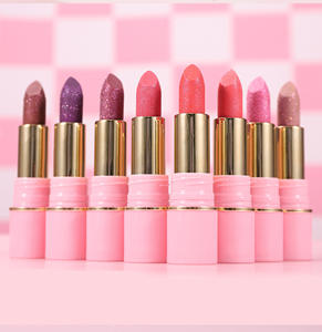 Lápiz Labial en Crema Color Rosa Diamante, Marca Privada, 8 Colores, Resistente al Agua, Larga Duración, Hidratante, con Brillo, Bálsamo Labial con Brillo en Relieve - Product Image 1