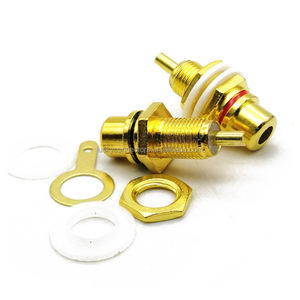 Conector <span class=keywords><strong>hembra</strong></span> único <span class=keywords><strong>para</strong></span> <span class=keywords><strong>chasis</strong></span> <span class=keywords><strong>Rca</strong></span> de montaje en Panel chapado en oro de alta calidad - Product Image 4