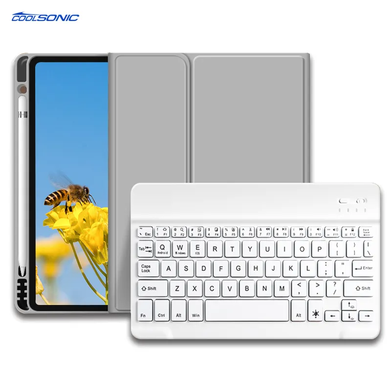 Étui Funda Folio pour iPad Pro 12.9 nouvel arrivage coque de protection Smart PU housse de clavier en cuir pour iPad Pro 12.9 2018/2020/2021