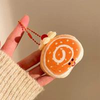 Porte-clés en peluche personnalisé, jouet en peluche alimentaire Kawaii, breloques en peluche Hamburger, Toast, Biscuit pour sac, sac à dos, cadeau, vente en gros