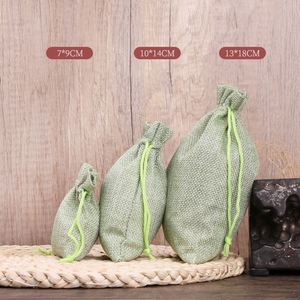 Sac cadeau personnalisé en lin avec cordon de serrage, recyclable et anti-poussière, avec estampage, pour bijoux et stockage - Product Image 3