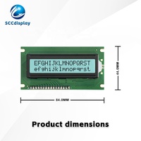 Layar LCD Karakter COB Antarmuka IIC/I2C SCCdisplay JXD1602C-IIC Kecerahan Tinggi FSTN Positif Peralatan Industri 16x2