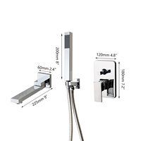 Robinet de baignoire et de douche mural 2 fonctions chaud/froid, mitigeur de remplissage de baignoire, emballage personnalisé pour les acheteurs en gros