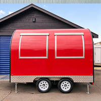 Remorque polyvalente en fibre de verre pour food truck, 3m/9.84ft, en acier inoxydable résistant à la rouille, pour restauration rapide, glaces, bonbons, chips et fours, US