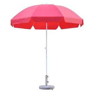 Custom Printed 180cm Large PVC Hawaii Umbrella Advertising Beach Parasol for Hotels Outdoor Patio Promotional Umbrellas