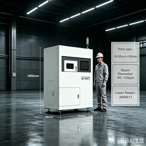 AX-GLB200M Nouvelle imprimante 3D de bureau industrielle en métal, technologie laser SLM 300W, matériaux métalliques multiples, volume d'impression 150x90mm, USB H - Product Image 3