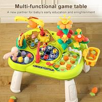 Bureau éducatif précoce pour animaux jouets ferme parc d'attractions multifonctionnel enfants Puzzle Table de jeu pour bébé