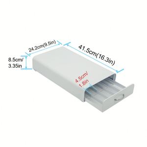 Household Metal White Coffee <b>Pod</b> <b>Stand</b> 40 to 60 Pcs High Capacity <b>Nespresso</b> Capsule Mixture Holder Drawer - Product Image 3